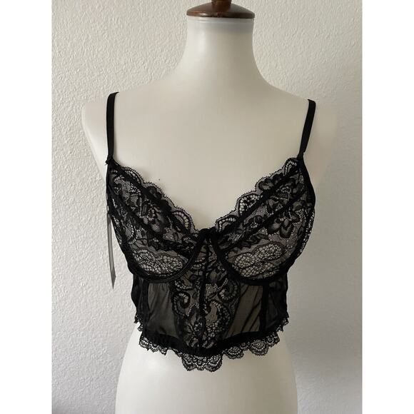 Boohoo Lingerie Bra Bralette Lace Sheer Plus Size - Picture 1 of 9